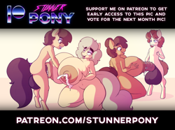 Size: 2000x1491 | Tagged: explicit, artist:stunnerpone, oc, oc:cinnamon buns, oc:georgia lockheart, oc:hellen lockheart, oc:ollie cotter, advertisement, anthro, balls, banned from derpibooru, big balls, big breasts, breasts, cum, cum in nipples, female, femboy, fun for the whole family, horsecock, huge breasts, implied breast expansion, imported from twibooru, impossibly large balls, impossibly large breasts, impossibly large penis, male, milf, mother and child, mother and daughter, nipple penetration, nipples, nudity, patreon, penetration, penis, sex, shotacon, underage, unguligrade anthro