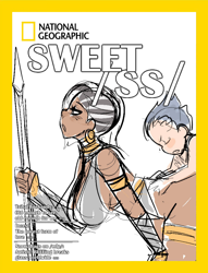 Size: 765x999 | Tagged: questionable, artist:maniacpaint, /mlp/, /ss/, ambiguous penetration, banned from derpibooru, book cover, cover, cropped, edit, female, human, humanized, imported from twibooru, incest, male, national geographic, parody, rumble, shotacon, spear, straight, straight shota, tribal, underage, weapon, zecora
