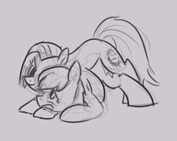 Size: 500x400 | Tagged: explicit, oc, oc:golden brisk, oc:tracy cage, anal insertion, artist needed, colt, foal, foalcon, imported from derpibooru, insertion, male, oc only, pegging, sex, sketch, straight, trap