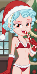 Size: 600x1200 | Tagged: suggestive, ai content, ai generated, banned from derpibooru, belly button, bra, breasts, candy, candy cane, child, christmas, christmas tree, clothes, costume, cozy glow, delicious flat chest, equestria girls, equestria girls-ified, evil smirk, female, food, freckles, g4, gloves, hat, holiday, human, implied blowjob, implied oral, implied sex, imported from twibooru, licking, lolicon, long gloves, looking at you, open mouth, open smile, panties, partial nudity, prompter needed, santa costume, santa hat, sexy, small breasts, smiling, smiling at you, smug, solo, solo female, stable diffusion, standing, stupid sexy cozy glow, thong, tongue out, tree, underage, underwear