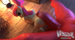 Size: 2520x1380 | Tagged: explicit, artist:snuddy, apple bloom, 3d, age difference, all fours, animated, anthro, applecest, ass, balls, banned from derpibooru, big balls, big mcintosh, big penis, blender, bloom butt, butt, earth pony, female, g4, hay, hotdogging, human penis, imported from twibooru, incest, lolicon, looking back, macbloom, male, no sound, nudity, oil lamp, on the floor, penis, semi-erect, shipping, size difference, spread legs, spreading, straight, underage, webm, young, younger