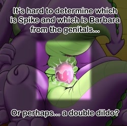 Size: 363x358 | Tagged: explicit, artist:kitsuneyoukai, spike, analysis, anus, barb, butt, dragon, female, foalcon, g4, genitals, imported from derpibooru, male, nudity, penetration, penis, rule 63, self paradox, selfcest, sex, ship:spikebarb, shipping, straight, vaginal, vaginal secretions, vulva