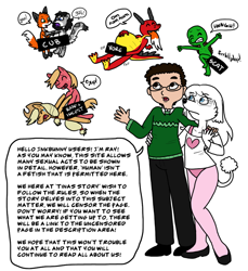 Size: 700x764 | Tagged: questionable, semi-grimdark, artist:zenia, applejack, applecest, barely pony related, big cat, big macintosh, censor bar, censored, cub, dragon, earth pony, eaten alive, fart noise, fetish, foalcon, fox, furry, g4, human, hypocrisy, implied masturbation, implied rape, imported from derpibooru, incest, inkbunny, leopard, male, nipples, nudity, onomatopoeia, pony, poodle, poop, scat, ship:applemac, shipping, sound effects, speech bubble, stallion, straight, tail, tail sticking out, turtle, vore