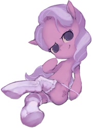 Size: 362x500 | Tagged: explicit, artist:conoghi, diamond tiara, clothes, female, foalcon, g4, imported from derpibooru, legwear, panties, stockings, thigh highs, underwear, vulva