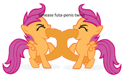 Size: 1760x1088 | Tagged: explicit, scootaloo, autofellatio, blowjob, foalcon, futa, futa scootaloo, g4, imported from derpibooru, intersex, nudity, oral, penis, sex, stylistic suck, wat, why