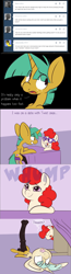 Size: 712x2724 | Tagged: explicit, artist:sb, balls, big penis, comic, derp, erection, female, foalcon, g4, glasses, grin, horsecock, hyper snails, imported from derpibooru, impossibly large penis, male, nudity, open mouth, penis, reality ensues, ship:snailstwist, shipping, smiling, snails, snails' problems, straight, twist, wide eyes