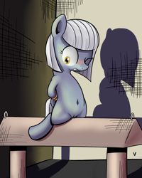Size: 1600x2000 | Tagged: explicit, artist:php87, belly button, bondage, bondage furniture, dead source, female, foalcon, g4, hooves, human vulva, human vulva on pony, imported from derpibooru, limestone pie, nudity, pony, solo, solo female, vaginal secretions, vulva, wooden horse