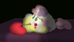 Size: 3500x2000 | Tagged: explicit, artist:dtcx97, apple bloom, sweetie belle, 69 position, anus, butt, caught, cunnilingus, drool, drool string, female, foalcon, g4, imported from derpibooru, lesbian, nudity, oral, plot, puckered asshole, sex, ship:sweetiebloom, vaginal secretions, vaginal secretions trail, vulva
