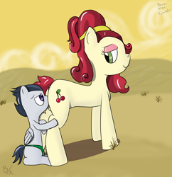 Size: 2450x2530 | Tagged: explicit, artist:barrzalex, cherry jubilee, cunnilingus, female, foalcon, g4, imported from derpibooru, male, nudity, rumble, straight, straight shota