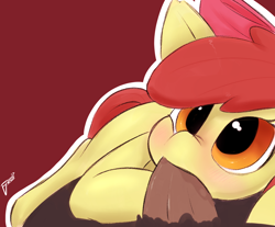 Size: 1500x1242 | Tagged: explicit, artist:terrabutt, apple bloom, blowjob, close-up, female, foalcon, g4, genitals, imported from derpibooru, male, nudity, oral, penis, sex, straight