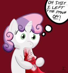 Size: 1600x1723 | Tagged: explicit, artist:kinkycelestia, sweetie belle, big macintosh, blowjob, earth pony, foalcon, g4, imported from derpibooru, male, nudity, oral, penis, pony, sex, ship:sweetiemac, shipping, stallion, straight, vulgar