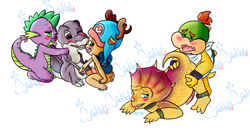 Size: 920x491 | Tagged: explicit, spike, artist needed, blushing, bowser jr., chomper (the land before time), crossover, deer, dinosaur, doggy style, don bluth, dragon, drool, foalcon, g4, gay, group sex, human, hybrid, imported from derpibooru, interspecies, koopa, male, nudity, one piece, orgy, penis, reindeer, sex, source needed, star fox, star fox adventures, straight, super mario, the land before time, the land before time 2: the great valley adventure, threesome, tony tony chopper, tricky, tyrannosaurus rex, useless source url, wingless spike