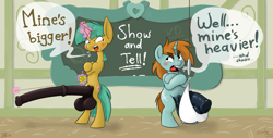 Size: 1500x761 | Tagged: explicit, artist:sb, artist:smudge proof, balls, big penis, bipedal, chalkboard, classroom, collaboration, dialogue, foalcon, g4, hyper, hyper snails, imported from derpibooru, impossibly large balls, impossibly large penis, magic, male, males only, nudity, penis, penis size difference, pony, ponyville schoolhouse, sausage fest, snails, snakecock, snips