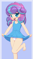 Size: 1800x3200 | Tagged: safe, artist:an-m, princess flurry heart, banned from derpibooru, child, clothes, dress, feet, female, human, humanized, imported from twibooru, lolicon, panties, solo, solo female, underage, underwear, young