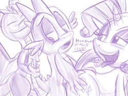 Size: 800x600 | Tagged: explicit, artist:mdcyberbat, rarity, spike, 2 handfuls of dat ass, age difference, anal, anus, bisexual, butt touch, crossover, dragon, female, foalcon, g4, gay, genitals, group sex, hand on butt, imported from derpibooru, interspecies, male, nudity, penetration, penis, pony, rarity's fetish, sex, ship:sparity, ship:spikero, shipping, spyro the dragon, spyro the dragon (series), straight, threesome, unicorn, wingless spike