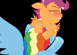 Size: 700x500 | Tagged: explicit, artist:brutamod, rainbow dash, scootaloo, brutaloo, cunnilingus, female, foalcon, g4, imported from derpibooru, lesbian, licking, mare on filly, ship:scootadash, shipping, softcore
