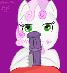 Size: 479x522 | Tagged: explicit, artist:trickster-maplehoof, sweetie belle, actually pretty bad, amateur, big macintosh, blowjob, blushing, earth pony, foalcon, g4, imported from derpibooru, male, nudity, oral, penis, pony, sex, ship:sweetiemac, shipping, stallion, straight