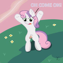 Size: 2000x2000 | Tagged: explicit, artist:kinkycelestia, sweetie belle, foalcon, futa, futa sweetie belle, g4, imported from derpibooru, intersex, nudity, penis