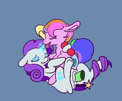 Size: 1260x1050 | Tagged: explicit, artist:cotton, rarity, anal insertion, anus, dildo, female, foalcon, g3, g4, horn, hornjob, imported from derpibooru, insertion, lesbian, lip bite, mare, mare on filly, nudity, pony, selfcest, sex toy, unicorn, vagina, vaginal insertion, vulva, wand