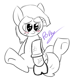 Size: 741x819 | Tagged: explicit, artist:leadhooves, babs seed, foal, foalcon, futa, futa babs seed, g4, imported from derpibooru, intersex, lineart, nudity, penis, sketch