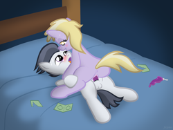 Size: 1440x1080 | Tagged: explicit, artist:jepso, anus, bed, blushing, colt, condom, condom on penis, cowgirl position, cum, dinky hooves, equestria's best mother, female, filly, foal, foalcon, g4, imported from derpibooru, male, nudity, pegasus, penetration, penis, pony, rumble, rumbledink, safe sex, sex, show accurate, show accurate porn, straight, unicorn, vaginal, vaginal secretions, vulva, wearing condom