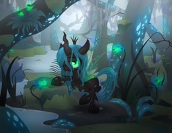 Size: 1280x989 | Tagged: explicit, artist:surgicalarts, queen chrysalis, female, foalcon, forest, g4, imported from derpibooru, nymph, vagina