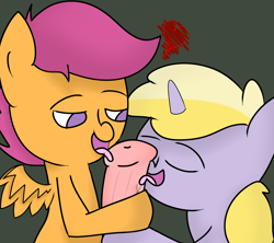 Size: 1625x1443 | Tagged: explicit, artist:xscout159xx, scootaloo, blowjob, dinky hooves, double blowjob, female, foalcon, g4, group sex, imported from derpibooru, male, multiple blowjob, nudity, oral, penis, sex, straight