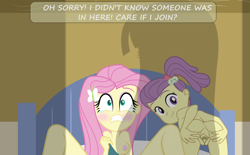 Size: 895x554 | Tagged: explicit, artist:cheesepuffs, fluttershy, twilight sparkle, age difference, banned from derpibooru, child, covering, equestria girls, eyeshadow, female, imminent sex, imminent threesome, imported from twibooru, lily pad (equestria girls), lolicon, makeup, nudity, presenting, presenting pussy, scared, smiling, smiling at you, spread pussy, underage, vagina