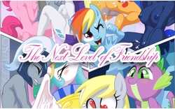 Size: 786x491 | Tagged: explicit, artist:bbmbbf, applejack, princess celestia, princess luna, rarity, spike, comic:the next level of friendship, anthro, breasts, busty princess luna, comic, derpy hooves, dragon, equestria untamed, female, foalcon, g4, imported from derpibooru, nipples, nudity, palcomix, royal guard, vaginal secretions