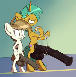Size: 1079x1092 | Tagged: explicit, artist:sb, balls, big penis, featherweight, foalcon, g4, hyper, hyper snails, imported from derpibooru, impossibly large balls, impossibly large penis, male, males only, nudity, penis, snails