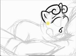 Size: 639x472 | Tagged: explicit, artist:pokehidden, sweetie belle, oc, oc:anon, cowgirl position, cursor, female, filly, foal, foalcon, g4, human, human male, human male on filly, human on pony action, imported from derpibooru, interspecies, male, monochrome, pony, sex, straight