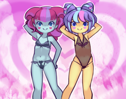 Size: 2400x1900 | Tagged: suggestive, artist:drantyno, banned from derpibooru, child, clothes, equestria girls, female, females only, imported from twibooru, kiwi lollipop, leotard, lingerie, lolicon, panties, see-through, supernova zap, thong, thong leotard, underage, underwear, young, younger