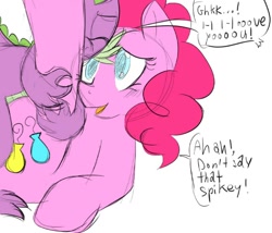 Size: 800x684 | Tagged: explicit, artist:sweethd, pinkie pie, spike, colored, dragon, female, foalcon, g4, imported from derpibooru, male, sex, ship:pinkiespike, shipping, straight