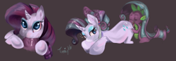 Size: 2000x703 | Tagged: explicit, artist:tomiyoko, rarity, spike, age difference, blowjob, cock worship, crystal pony, crystallized, cunnilingus, dragon, female, foalcon, g4, imported from derpibooru, male, mare, nudity, oral, penis, pony, sex, ship:sparity, shipping, straight, unicorn