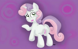 Size: 1280x800 | Tagged: explicit, artist:wiggabuysomeapples, sweetie belle, anus, butt, confused, female, foalcon, g4, imported from derpibooru, nudity, plot, pony, solo, solo female, vagina