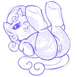 Size: 945x945 | Tagged: explicit, artist:megasweet, sweetie belle, butt, female, foalcon, g4, imported from derpibooru, nudity, plot, pony, simple background, sketch, solo, solo female, vagina