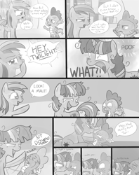Size: 1280x1620 | Tagged: questionable, artist:jakejoke, rainbow dash, spike, twilight sparkle, age difference, bedroom eyes, blowjob, comic, dragon, drool, estrus, eye contact, eyes on the prize, female, foalcon, g4, imminent blowjob, imminent oral, imminent sex, imported from derpibooru, male, mare, messy mane, nudity, open mouth, oral, pegasus, pony, pseudoincest, sex, ship:twispike, shipping, smiling, softcore, straight, tailboner, tongue out, trio, twilight is a foal fiddler, twilight snapple, unicorn, wide eyes, wingless spike, yelling