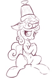 Size: 639x912 | Tagged: explicit, artist:sharpy, sweetie belle, female, filly, foal, foalcon, g4, imported from derpibooru, milkshake, nudity, pony, sketch, solo, solo female, unicorn, vulva