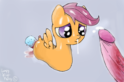 Size: 1800x1200 | Tagged: explicit, grimdark, artist:lumpy spicy pony, scootaloo, amputee, anal, blood, cum, cum dump, dildo, docked, facial, female, filly, foal, foalcon, g4, imported from derpibooru, lonely cock, male, nudity, oral, pegasus, penis, pony, scootabuse, sex toy, straight