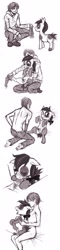 Size: 722x3000 | Tagged: explicit, artist:crookedtrees, anal, anal creampie, anal orgasm, balls, balls deep, blowjob, chair position, clothes, colt, comic, creampie, crossdressing, cum, cum while penetrated, cumming, dead source, earth pony, foal, foalcon, from behind, from front, g4, gay, hands free, human, human male, human male on colt, human on pony action, human penis, imported from derpibooru, interspecies, large penetration, male, monochrome, multiple positions, nudity, one eye closed, open mouth, oral, orgasm, orgasm cumshot, penetration, penis, pipsqueak, pony, short mane, simultaneous orgasm, socks, spread legs, spreading, tongue out