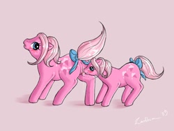 Size: 800x600 | Tagged: explicit, artist:zanthu, anus, baby lickety-split, cunnilingus, female, foalcon, g1, imported from derpibooru, lesbian, lickety-split, mare on filly, nudity, selfcest, vaginal secretions, vulva