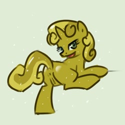 Size: 500x500 | Tagged: explicit, sweetie belle, anatomically correct, anus, artist needed, bedroom eyes, butt, female, filly, foal, foalcon, g4, golden, horn, imported from derpibooru, looking back, luster dust, my little pony: friendship is magic, nudity, open mouth, plot, pony, simplistic anus, solo, solo female, sweetie gold, that was fast, unicorn, vulva