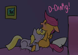 Size: 1666x1177 | Tagged: explicit, artist:xscout159xx, scootaloo, cunnilingus, dinky hooves, eyes closed, female, filly, foal, foalcon, g4, horn, imported from derpibooru, lesbian, nudity, open mouth, pegasus, pony, ship:dinkyloo, spread wings, tail, unicorn, wings