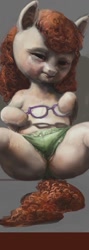 Size: 429x1200 | Tagged: questionable, artist:php91, background pony strikes again, clothes, dead source, female, foalcon, g4, glasses, imported from derpibooru, nightmare fuel, panties, realistic, twist, uncanny valley, underwear