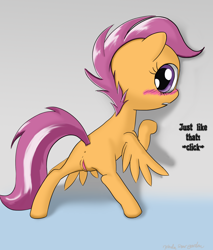 Size: 1700x2000 | Tagged: explicit, artist:fairhart, artist:nebulastargarden, scootaloo, anus, blushing, butt, female, foalcon, g4, imported from derpibooru, nudity, plot, presenting, vagina
