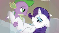 Size: 1920x1080 | Tagged: questionable, artist:swfpony, rarity, spike, age difference, bedroom eyes, dragon, female, foalcon, g4, imported from derpibooru, interspecies, male, missionary position, nudity, pony, prostitution, rarislut, sex, ship:sparity, shipping, softcore, straight, straight shota, unicorn