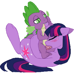 Size: 639x636 | Tagged: explicit, artist:buttercupsaiyan, spike, twilight sparkle, animated, blowjob, double the fun, dragon, drool, eyes closed, fangs, female, flash, floppy ears, foalcon, g4, game, hornjob, imported from derpibooru, male, nudity, on back, oral, penis, pony, sex, ship:twispike, shipping, simple background, smiling, straight, tail penetration, tongue out, transparent background, unicorn, unicorn twilight
