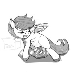 Size: 900x900 | Tagged: explicit, artist:kevinsano, scootaloo, abdominal bulge, anal insertion, dildo, double insertion, doubleheaded dildo, female, foalcon, g4, grayscale, imported from derpibooru, insertion, masturbation, monochrome, pegasus, pony, sex toy, simple background, solo, solo female, vaginal secretions