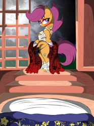Size: 1280x1724 | Tagged: explicit, artist:v-d-k, scootaloo, balls, bipedal, edit, foalcon, futa, futa scootaloo, g4, imported from derpibooru, intersex, nudity, pegasus, penis, pony, pov, solo, solo futa