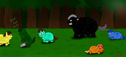 Size: 900x406 | Tagged: explicit, grimdark, artist:phantomfluffy, blood, crying, fluffy pony, fluffy pony foal, fluffy pony grimdark, foal abuse, foalcon, howler, imported from derpibooru, monster, nudity, rape, special hugs